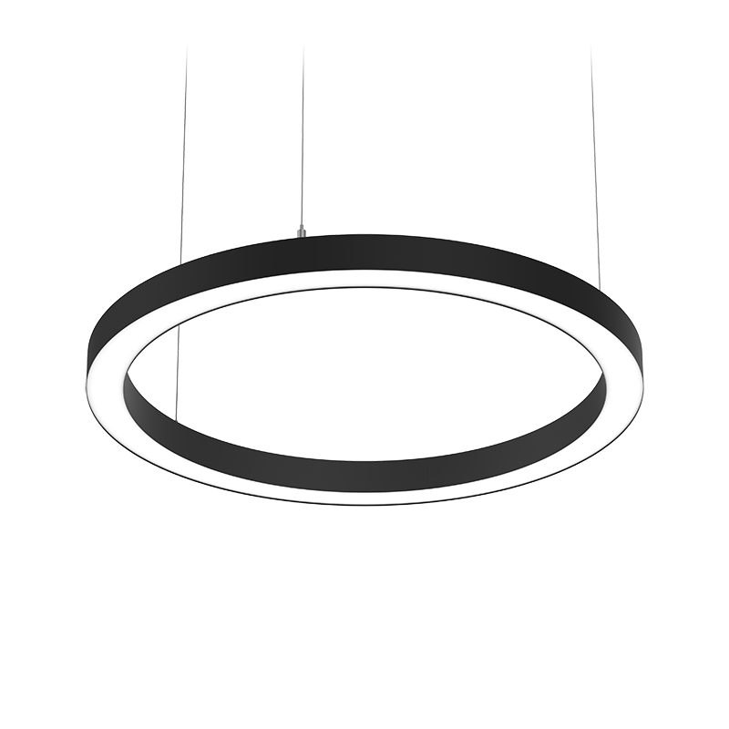 Светодиодный светильник VARTON Enso подвесной 40 Вт 810х40 мм 3000 К с рассеивателем опал RAL9005 черный матовый